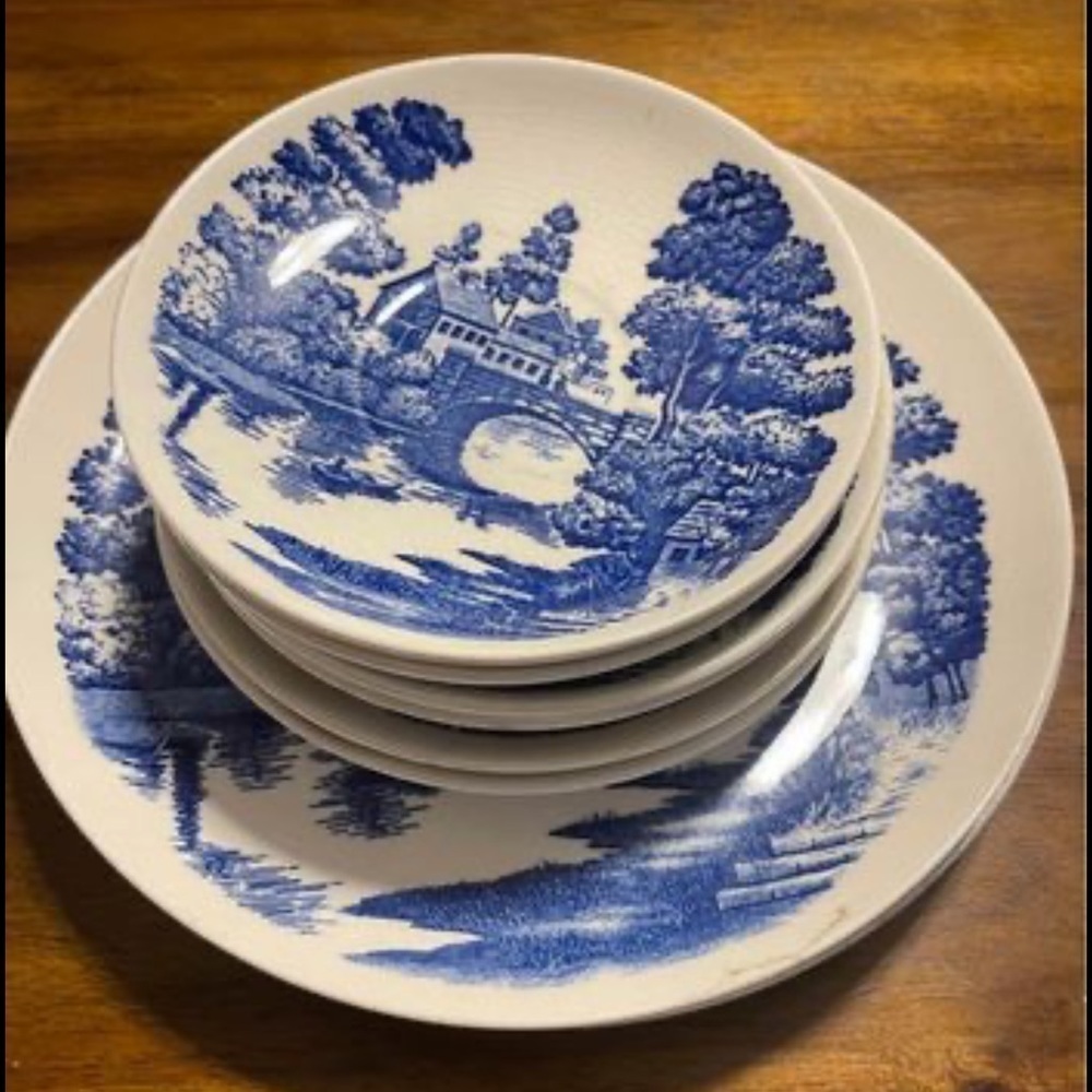 Vintage Nasco Hand Painted Lakeview Japan lote 8 plates - Picture 4 of 10